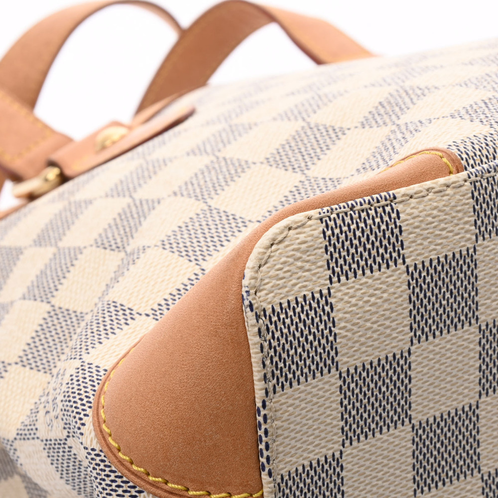 LOUIS VUITTON Damier Azur White Hampstead Canvas Handbag - Picture 8 of 9